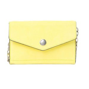 NWT $195 rag & bone Atlas Suede Wallet on a Chain in Yellow!